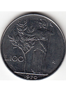 1970 Lire 100 Minerva Conservazione Fior di Conio Italia